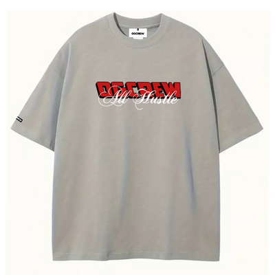 Light Grey All Hustle No Luck T-Shirt