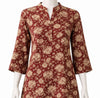 Maroon Floral Printed Women’s Top – Casual Ethnic Style