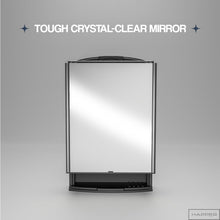Happer Plastic Premium Multipurpose Wall Mounted Storage Cabinet with Mirror, Prime Look (Black)