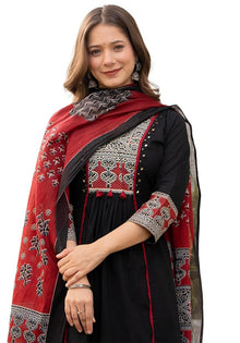 Women's Pure Cotton A-Line Kurta Set with Palazzo Pants & Dupatta|Ethnic wear|Kurti Suit Set for Women
