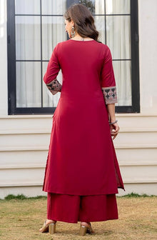 Women's Pure Cotton A-Line Kurta Set with Palazzo Pants & Dupatta|Ethnic wear|Kurti Suit Set for Women