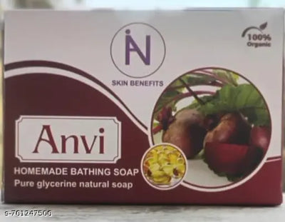 Anvi Beetroot Vitamin E Handmade Soap - Front